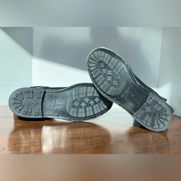 JIMMY CHOO MEN'S BLACK PEBBLED LEATHER MOTORCYCLE BOOTS Boots